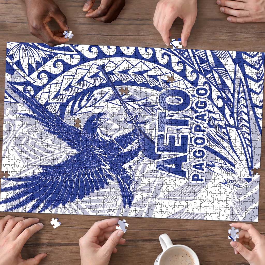 Samoa Pago Pago Aeto Puzzle Wingstyle Blue-White Color LT03