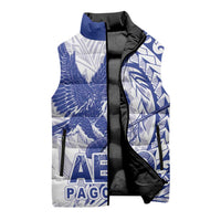 Samoa Pago Pago Aeto Sleeveless Puffer Jacket Wingstyle Blue-White Color - Polynesian Pride