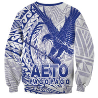 Samoa Pago Pago Aeto Sweatshirt Wingstyle Blue-White Color - Polynesian Pride