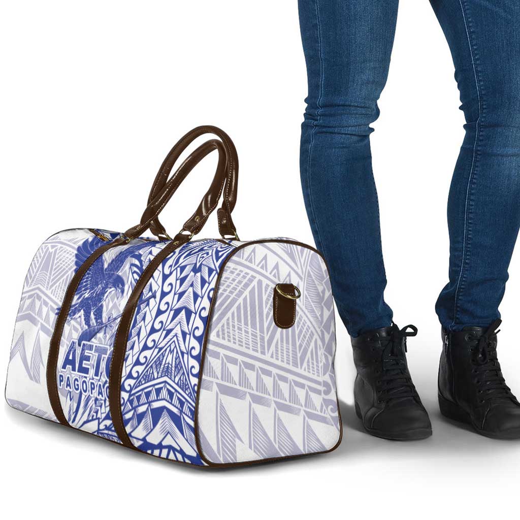 Samoa Pago Pago Aeto Travel Bag Wingstyle Blue-White Color - Polynesian Pride