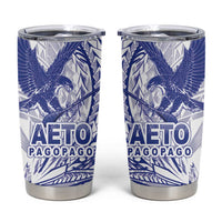 Samoa Pago Pago Aeto Tumbler Cup Wingstyle Blue-White Color - Polynesian Pride