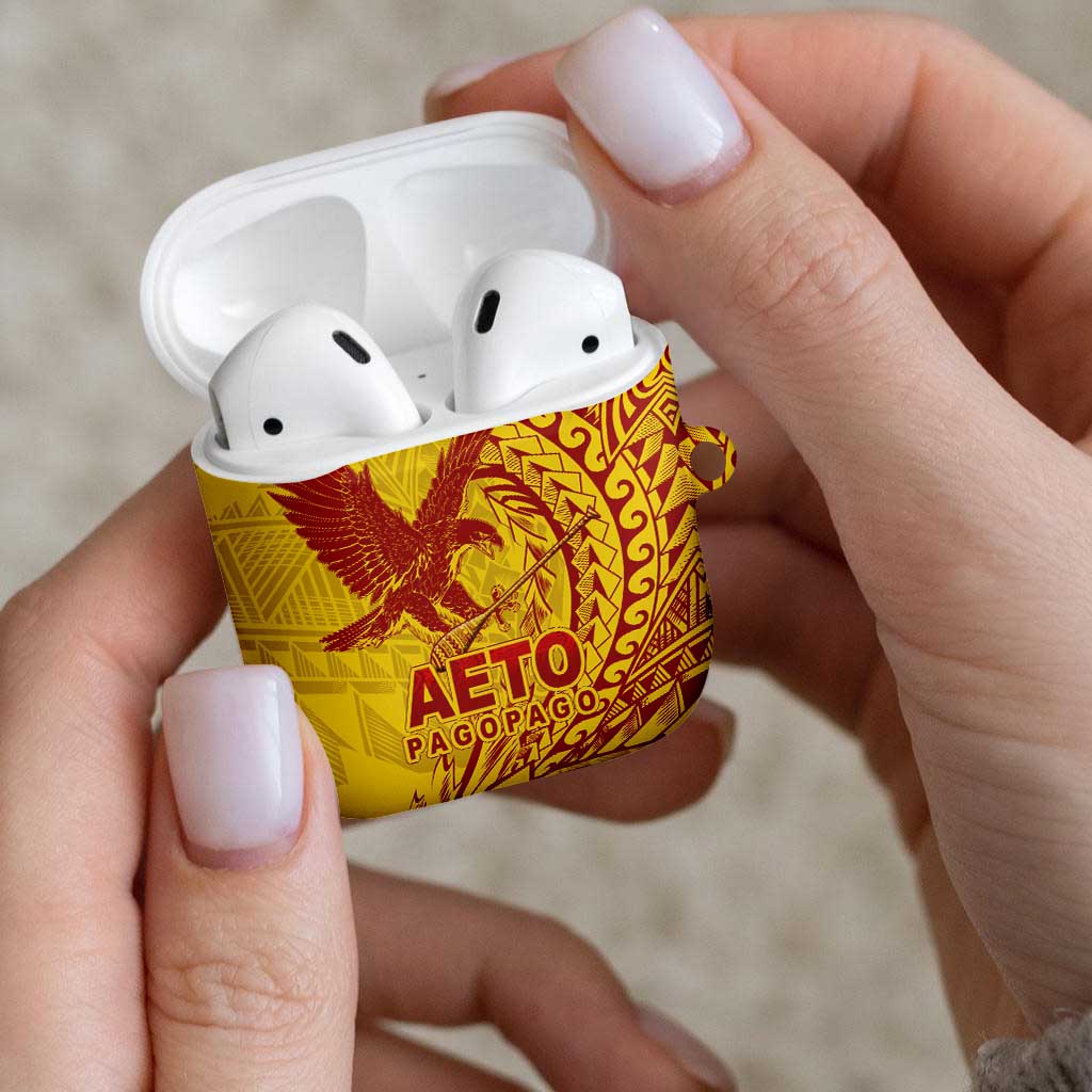 Samoa Pago Pago Aeto AirPods Case Wingstyle Red-Gold Color - Polynesian Pride