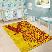 Samoa Pago Pago Aeto Area Rug Wingstyle Red-Gold Color - Polynesian Pride