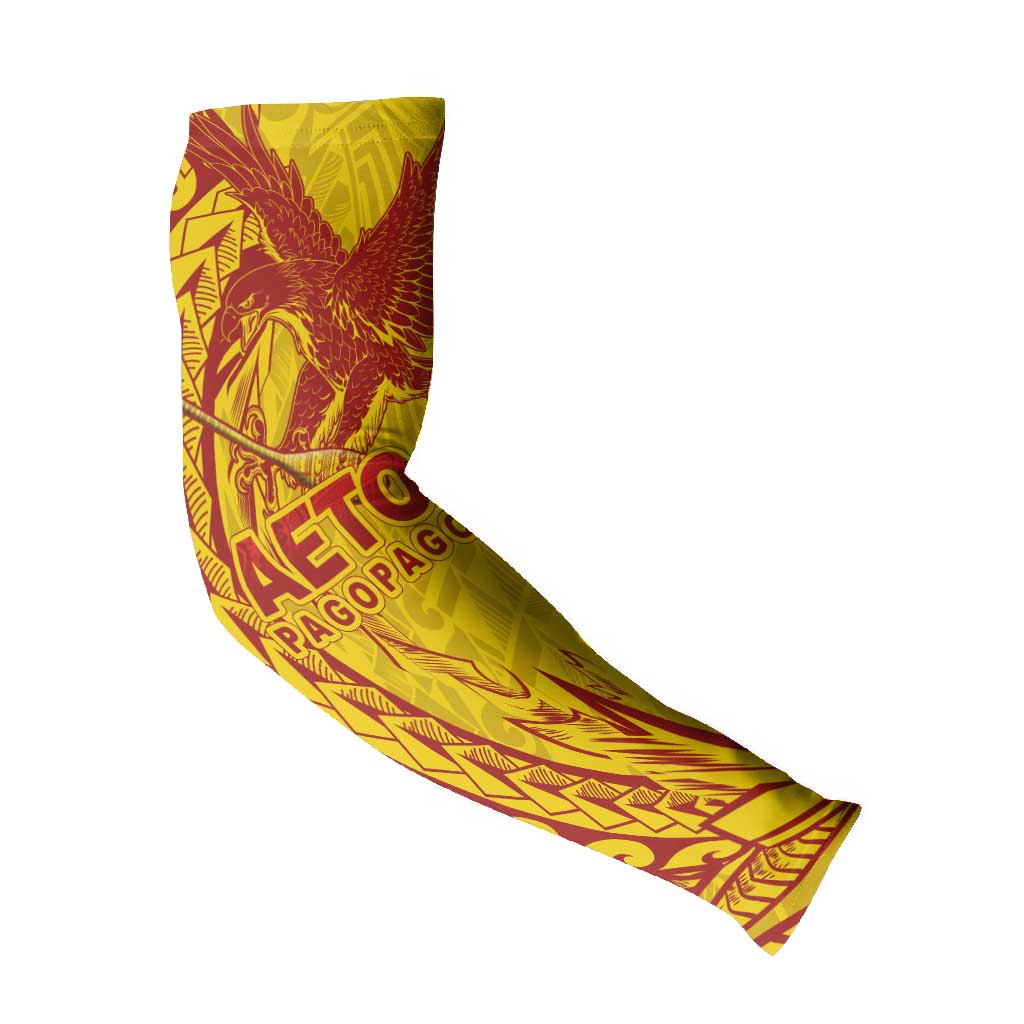 Samoa Pago Pago Aeto Arm Sleeves Wingstyle Red-Gold Color - Polynesian Pride