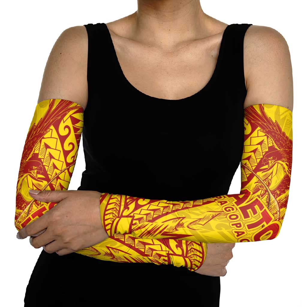 Samoa Pago Pago Aeto Arm Sleeves Wingstyle Red-Gold Color - Polynesian Pride