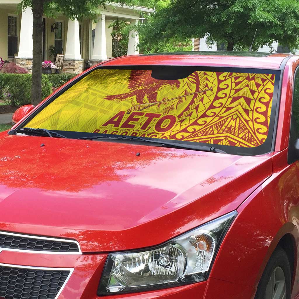 Samoa Pago Pago Aeto Auto Sun Shade Wingstyle Red-Gold Color - Polynesian Pride