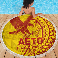 Samoa Pago Pago Aeto Beach Blanket Wingstyle Red-Gold Color - Polynesian Pride
