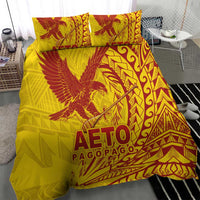 Samoa Pago Pago Aeto Bedding Set Wingstyle Red-Gold Color - Polynesian Pride