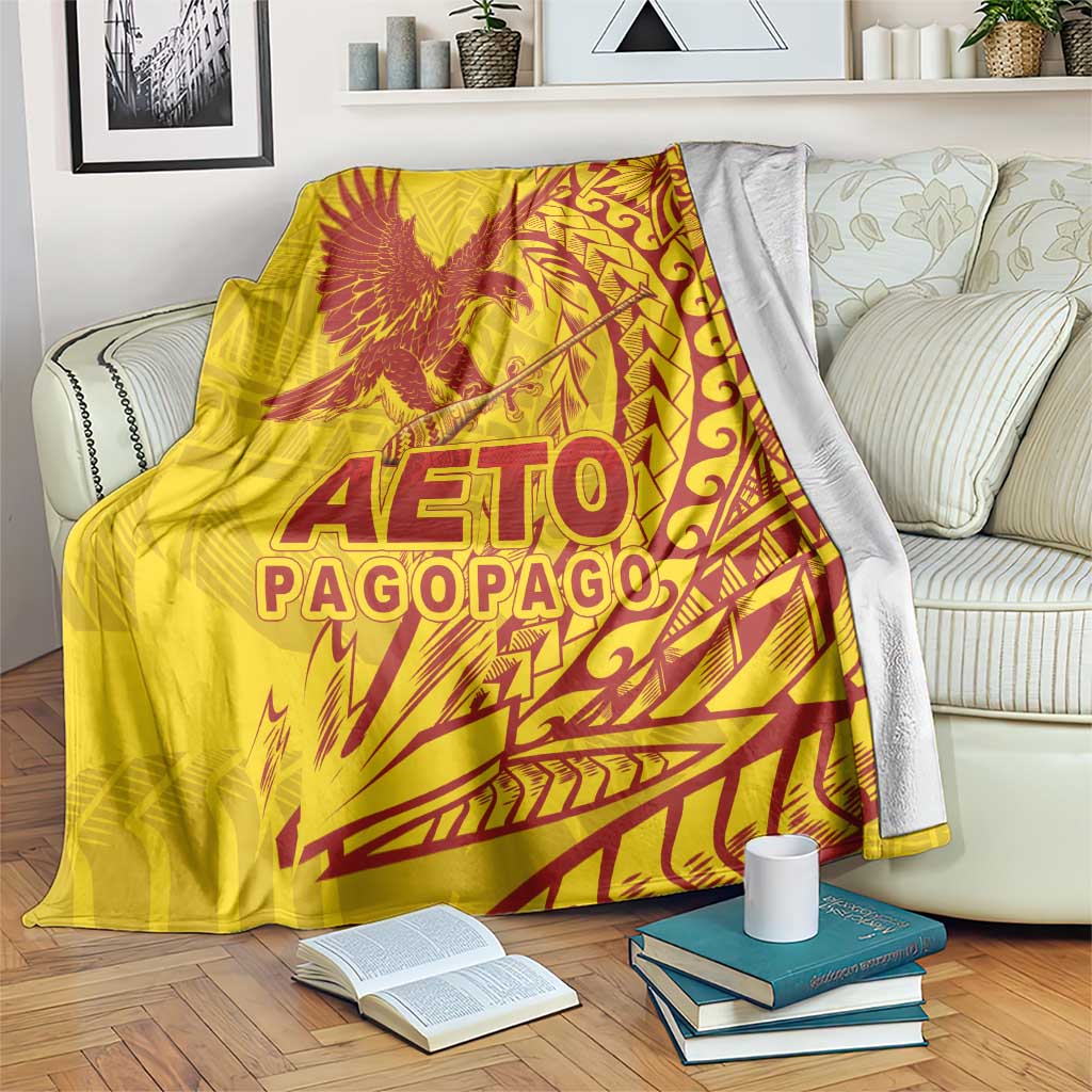 Samoa Pago Pago Aeto Blanket Wingstyle Red-Gold Color - Polynesian Pride