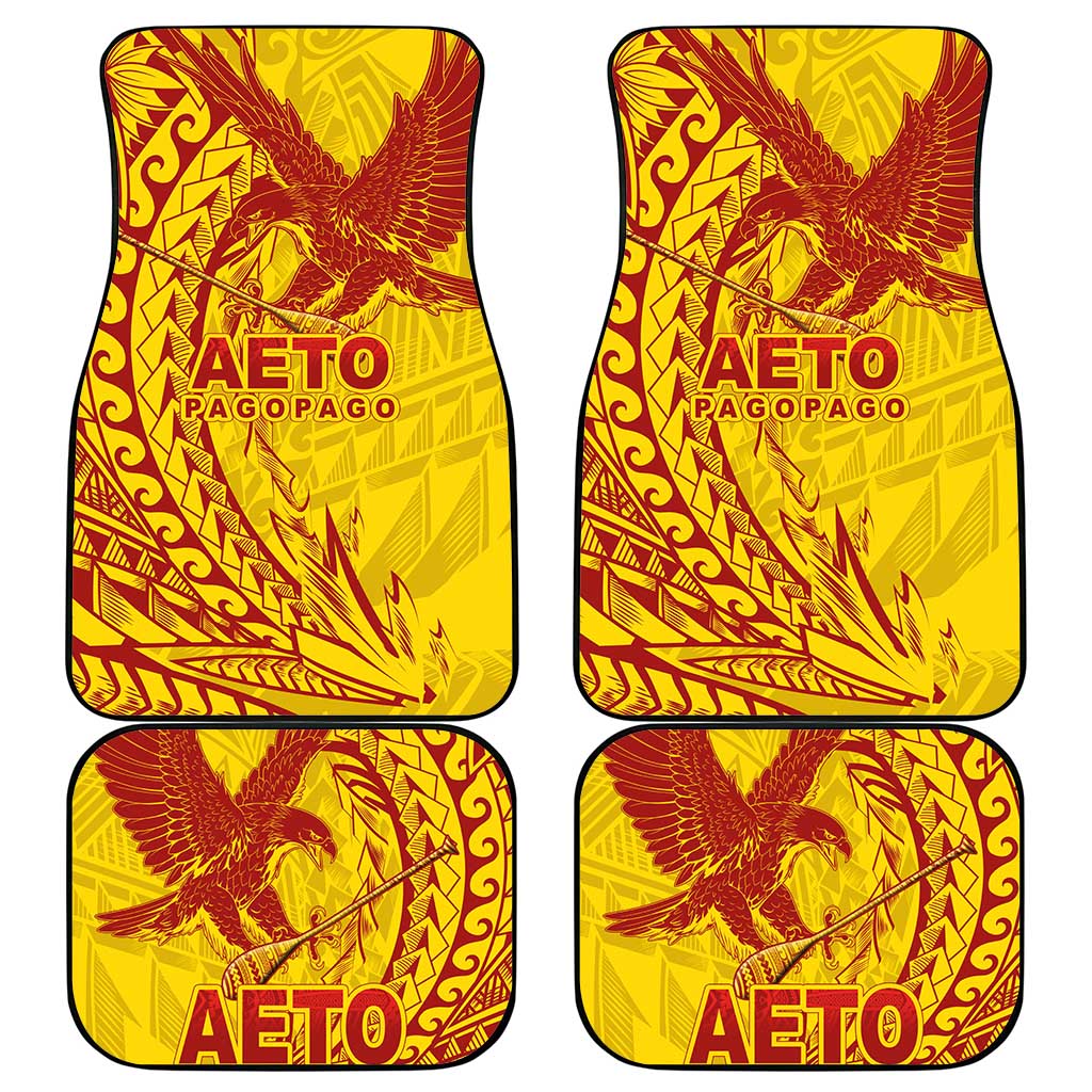 Samoa Pago Pago Aeto Car Mats Wingstyle Red-Gold Color - Polynesian Pride