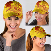 American Samoa Pago Pago Aeto Classic Cap Wingstyle Red-Gold Color - Polynesian Pride