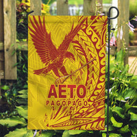 Samoa Pago Pago Aeto Garden Flag Wingstyle Red-Gold Color - Polynesian Pride