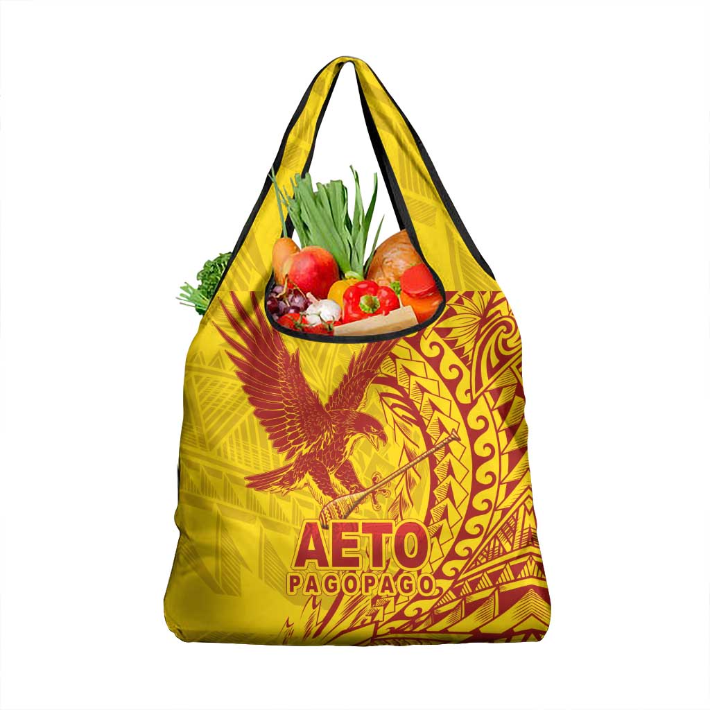 Samoa Pago Pago Aeto Grocery Bag Wingstyle Red-Gold Color - Polynesian Pride