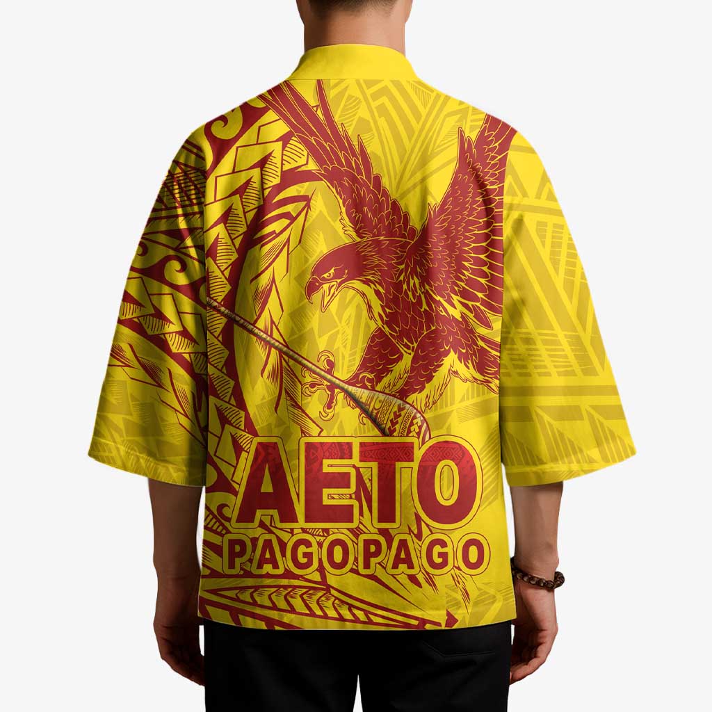 Samoa Pago Pago Aeto Kimono Wingstyle Red-Gold Color - Polynesian Pride
