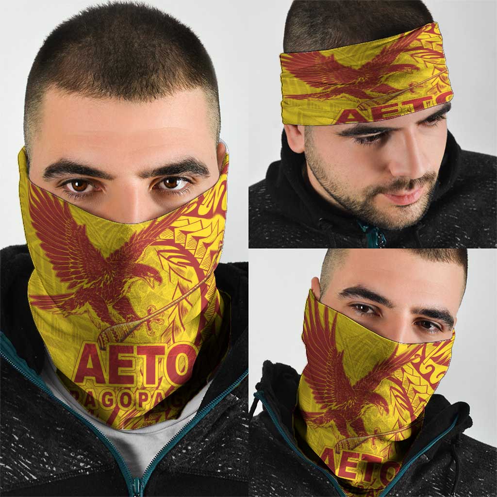 American Samoa Pago Pago Aeto Neck Gaiter Wingstyle Red-Gold Color LT03
