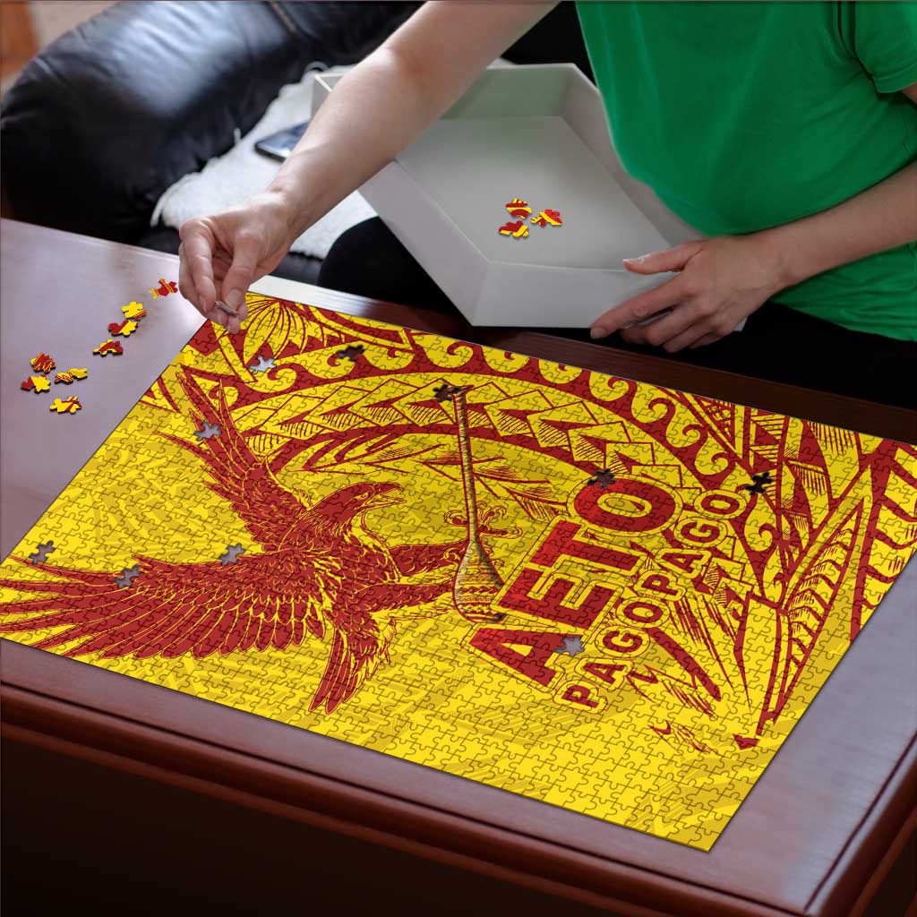 Samoa Pago Pago Aeto Puzzle Wingstyle Red-Gold Color LT03