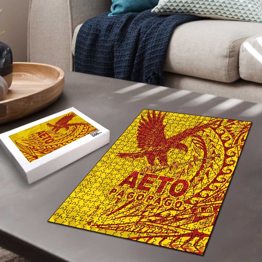 Samoa Pago Pago Aeto Puzzle Wingstyle Red-Gold Color LT03
