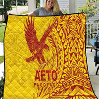 Samoa Pago Pago Aeto Quilt Wingstyle Red-Gold Color - Polynesian Pride
