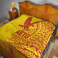 Samoa Pago Pago Aeto Quilt Wingstyle Red-Gold Color - Polynesian Pride