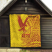 Samoa Pago Pago Aeto Quilt Wingstyle Red-Gold Color - Polynesian Pride