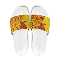 Samoa Pago Pago Aeto Slide Sandals Wingstyle Red-Gold Color - Polynesian Pride
