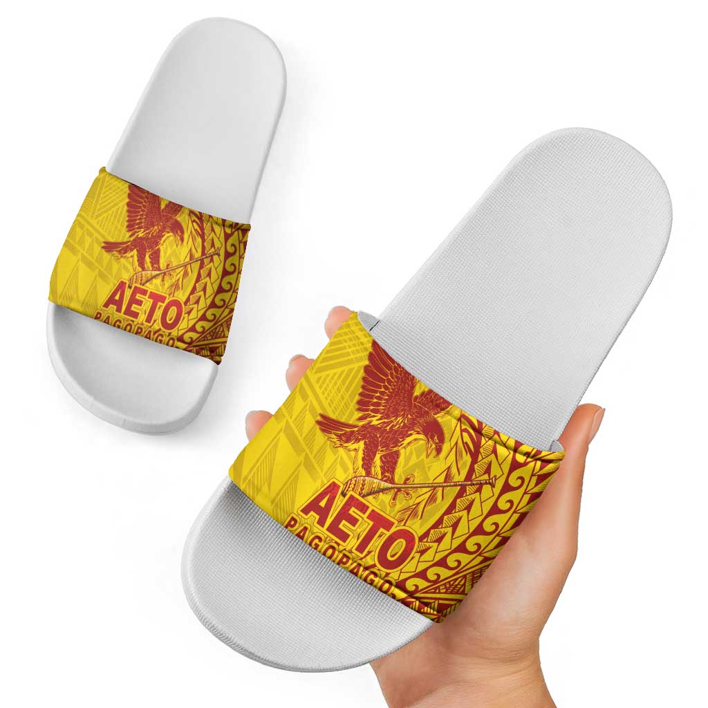 Samoa Pago Pago Aeto Slide Sandals Wingstyle Red-Gold Color - Polynesian Pride