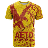 Samoa Pago Pago Aeto T Shirt Wingstyle Red-Gold Color - Polynesian Pride