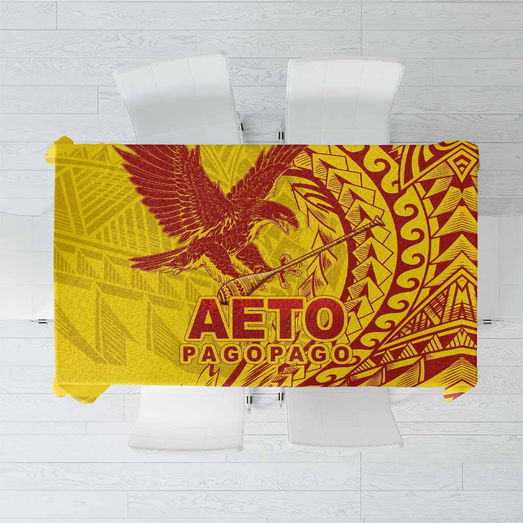 Samoa Pago Pago Aeto Tablecloth Wingstyle Red-Gold Color - Polynesian Pride