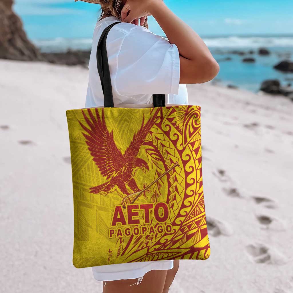 Samoa Pago Pago Aeto Tote Bag Wingstyle Red-Gold Color - Polynesian Pride