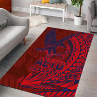 Samoa Pago Pago Aeto Area Rug Wingstyle Red-Blue Color - Polynesian Pride