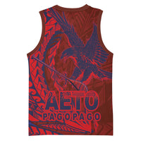 Samoa Pago Pago Aeto Basketball Jersey Wingstyle Red-Blue Color - Polynesian Pride