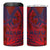 Samoa Pago Pago Aeto 4 in 1 Can Cooler Tumbler Wingstyle Red-Blue Color - Polynesian Pride
