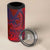 Samoa Pago Pago Aeto 4 in 1 Can Cooler Tumbler Wingstyle Red-Blue Color - Polynesian Pride