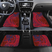 Samoa Pago Pago Aeto Car Mats Wingstyle Red-Blue Color - Polynesian Pride