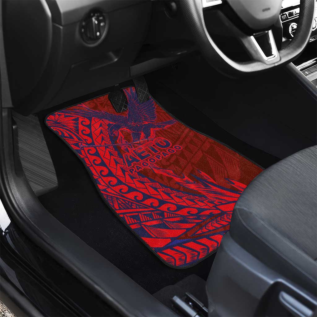Samoa Pago Pago Aeto Car Mats Wingstyle Red-Blue Color - Polynesian Pride