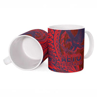 Samoa Pago Pago Aeto Ceramic Mug Wingstyle Red-Blue Color - Polynesian Pride