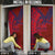 Samoa Pago Pago Aeto Door Cover Wingstyle Red-Blue Color - Polynesian Pride
