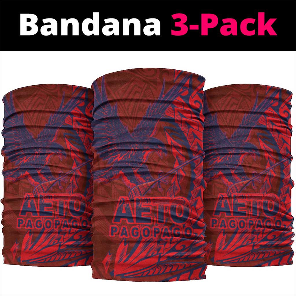 American Samoa Pago Pago Aeto Neck Gaiter Wingstyle Red-Blue Color LT03
