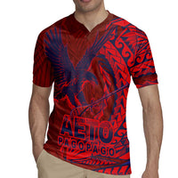 Samoa Pago Pago Aeto Rugby Jersey Wingstyle Red-Blue Color - Polynesian Pride