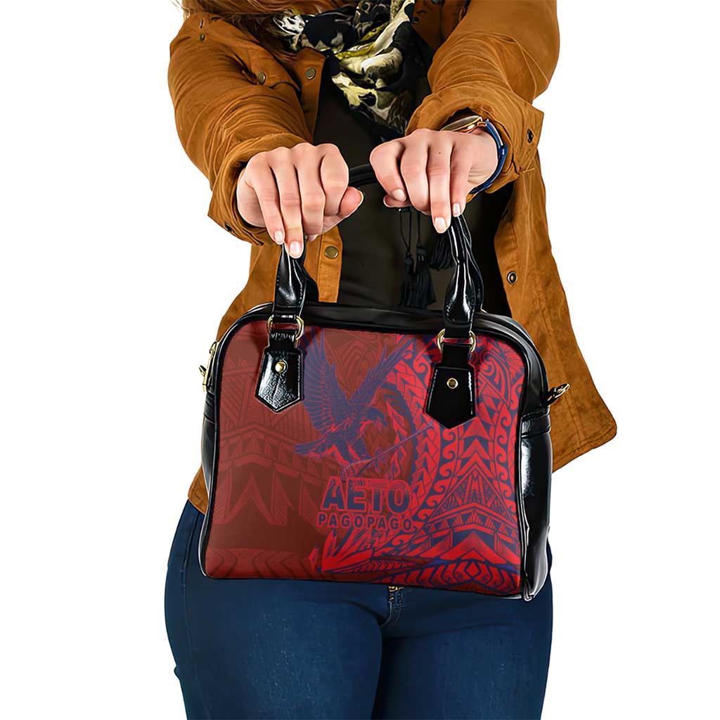 Samoa Pago Pago Aeto Shoulder Handbag Wingstyle Red-Blue Color - Polynesian Pride