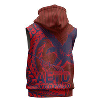 Samoa Pago Pago Aeto Sleeveless Hoodie Wingstyle Red-Blue Color - Polynesian Pride