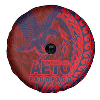 Samoa Pago Pago Aeto Spare Tire Cover Wingstyle Red-Blue Color - Polynesian Pride