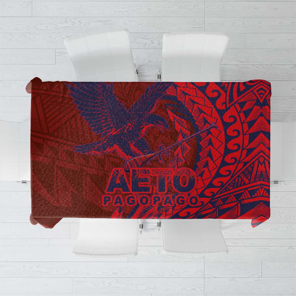 Samoa Pago Pago Aeto Tablecloth Wingstyle Red-Blue Color - Polynesian Pride