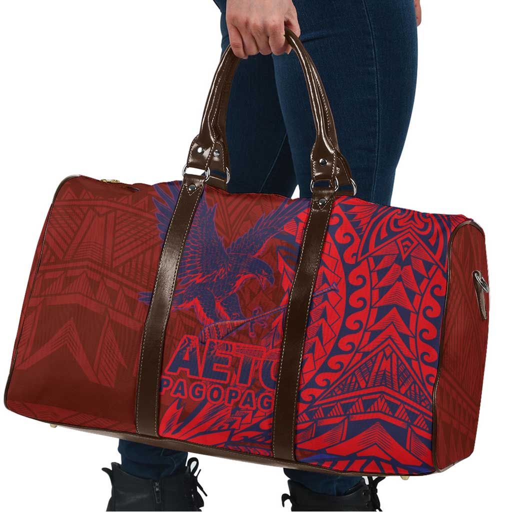 Samoa Pago Pago Aeto Travel Bag Wingstyle Red-Blue Color - Polynesian Pride
