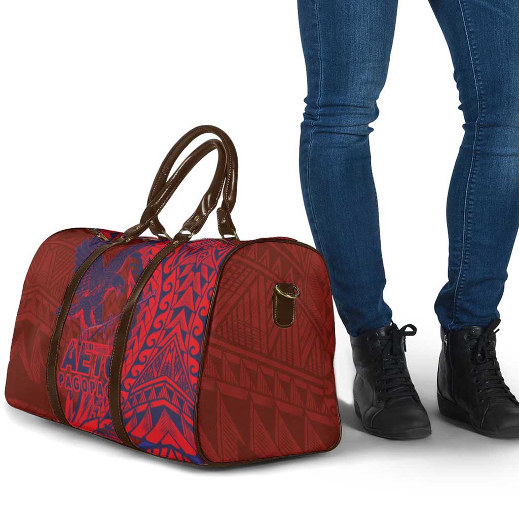 Samoa Pago Pago Aeto Travel Bag Wingstyle Red-Blue Color - Polynesian Pride