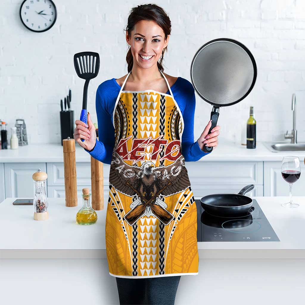 Samoa Pago Pago Aeto Apron Bald Eagle with Polynesian Art Tattoos - Polynesian Pride