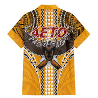 Samoa Pago Pago Aeto Family Matching Mermaid Dress and Hawaiian Shirt Bald Eagle with Polynesian Art Tattoos - Polynesian Pride