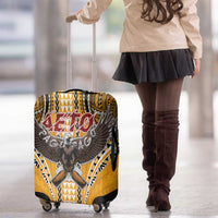 Samoa Pago Pago Aeto Luggage Cover Bald Eagle with Polynesian Art Tattoos - Polynesian Pride