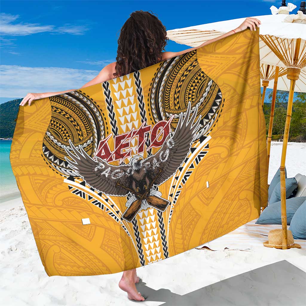 Samoa Pago Pago Aeto Sarong Bald Eagle with Polynesian Art Tattoos - Polynesian Pride