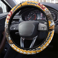Samoa Pago Pago Aeto Steering Wheel Cover Bald Eagle with Polynesian Art Tattoos - Polynesian Pride